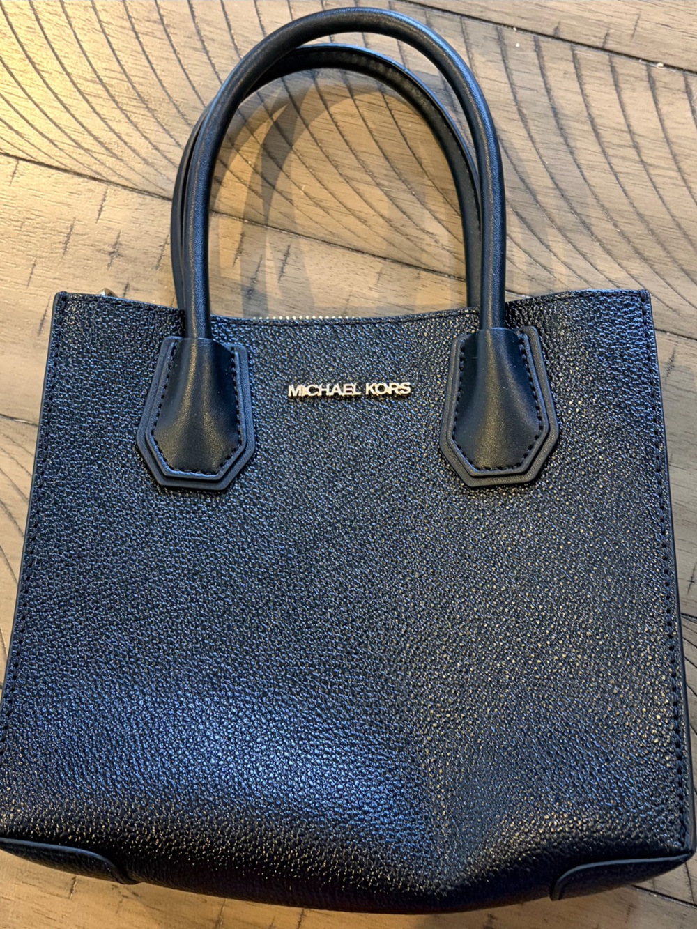 Michael Kors Black Pebbled Leather Tote